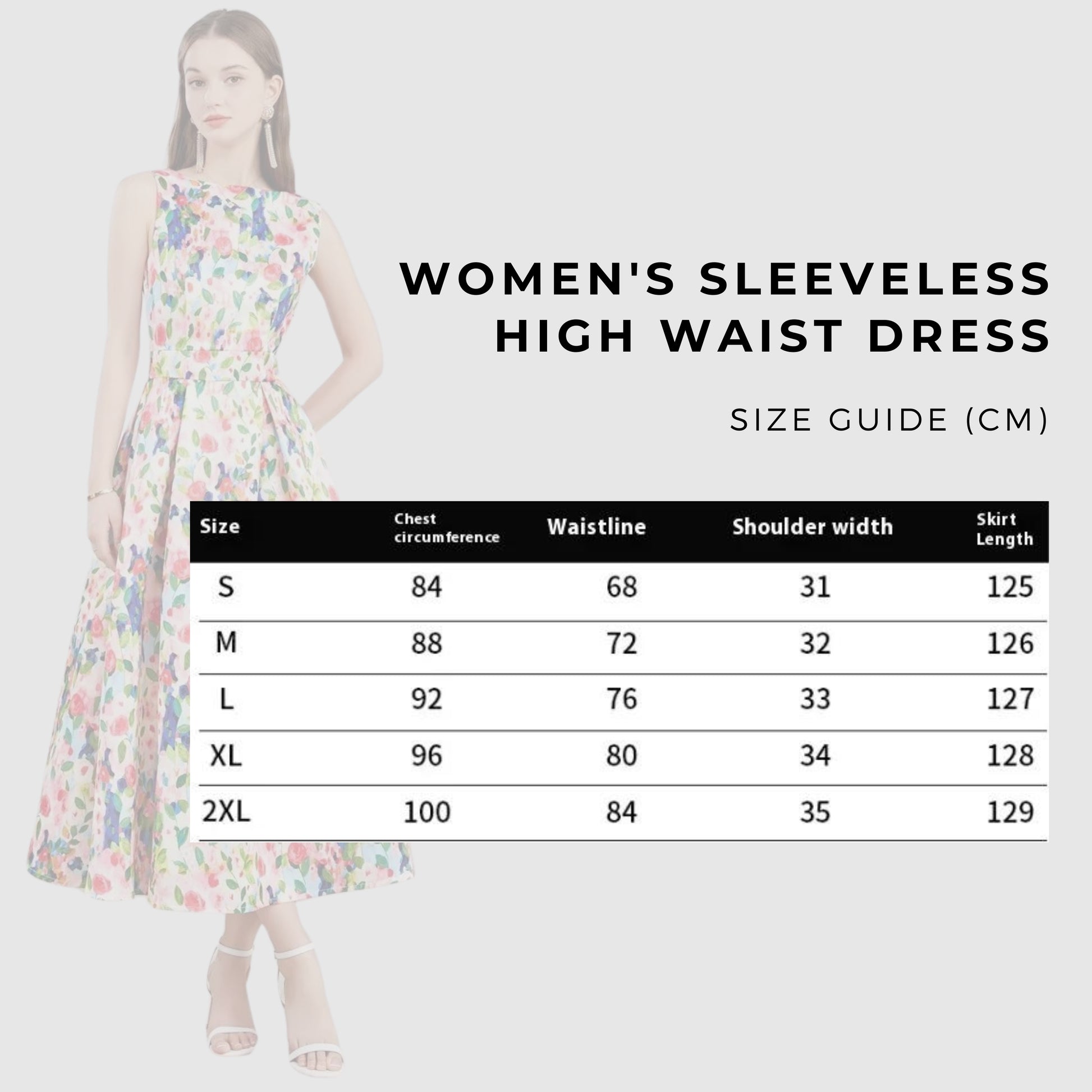 Women's Sleeveless High Waist Dress - ChoreGirl