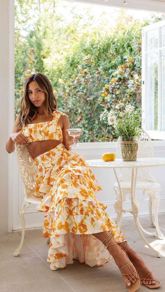 Women's Sleeveless Top and Long Skirt Outfit Set - ChoreGirl