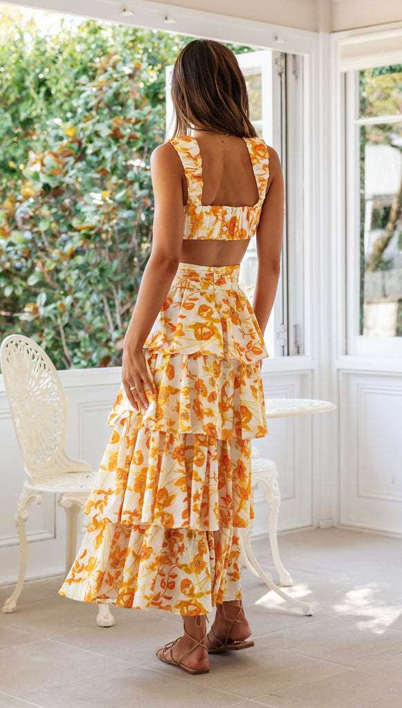 Women's Sleeveless Top and Long Skirt Outfit Set - ChoreGirl