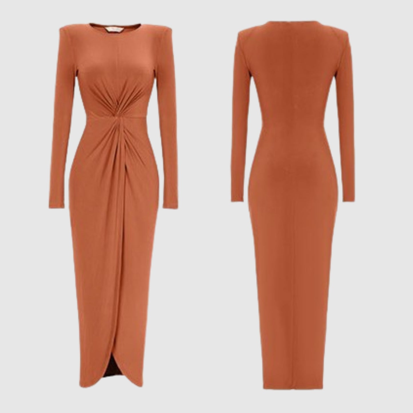 Women's Slim Fit Round Neck Dress - ChoreGirl