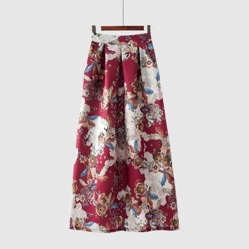 Women's Smooth Fabric Long A-line Skirt - ChoreGirl