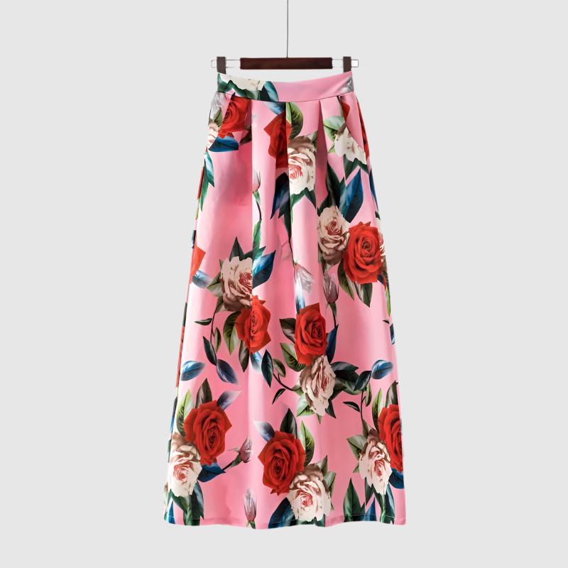 Women's Smooth Fabric Long A-line Skirt - ChoreGirl