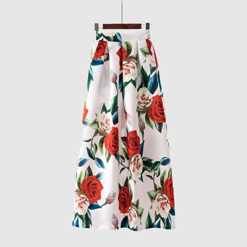 Women's Smooth Fabric Long A-line Skirt - ChoreGirl