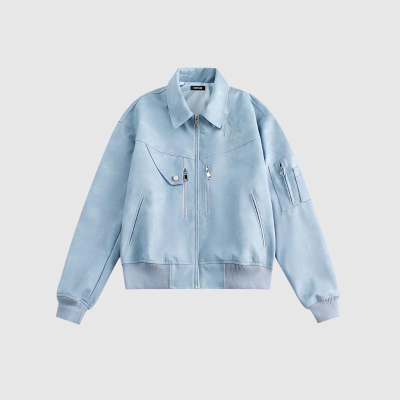 Women's Soft Fabric Bomber Jacket - ChoreGirl