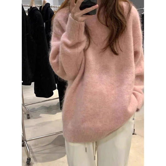 Women's Soft Round Neck Knitted Jumper - ChoreGirl