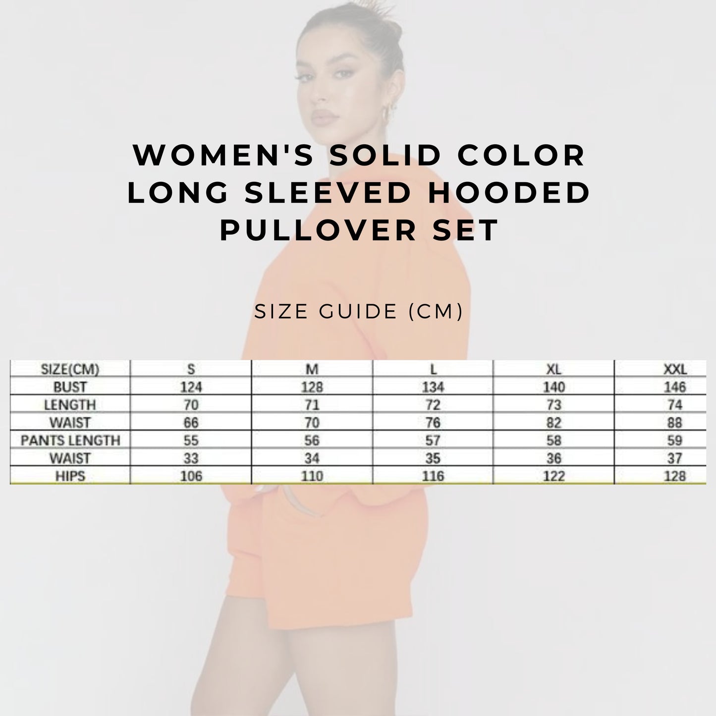 Women's Solid Color Long Sleeved Hooded Pullover Set - ChoreGirl