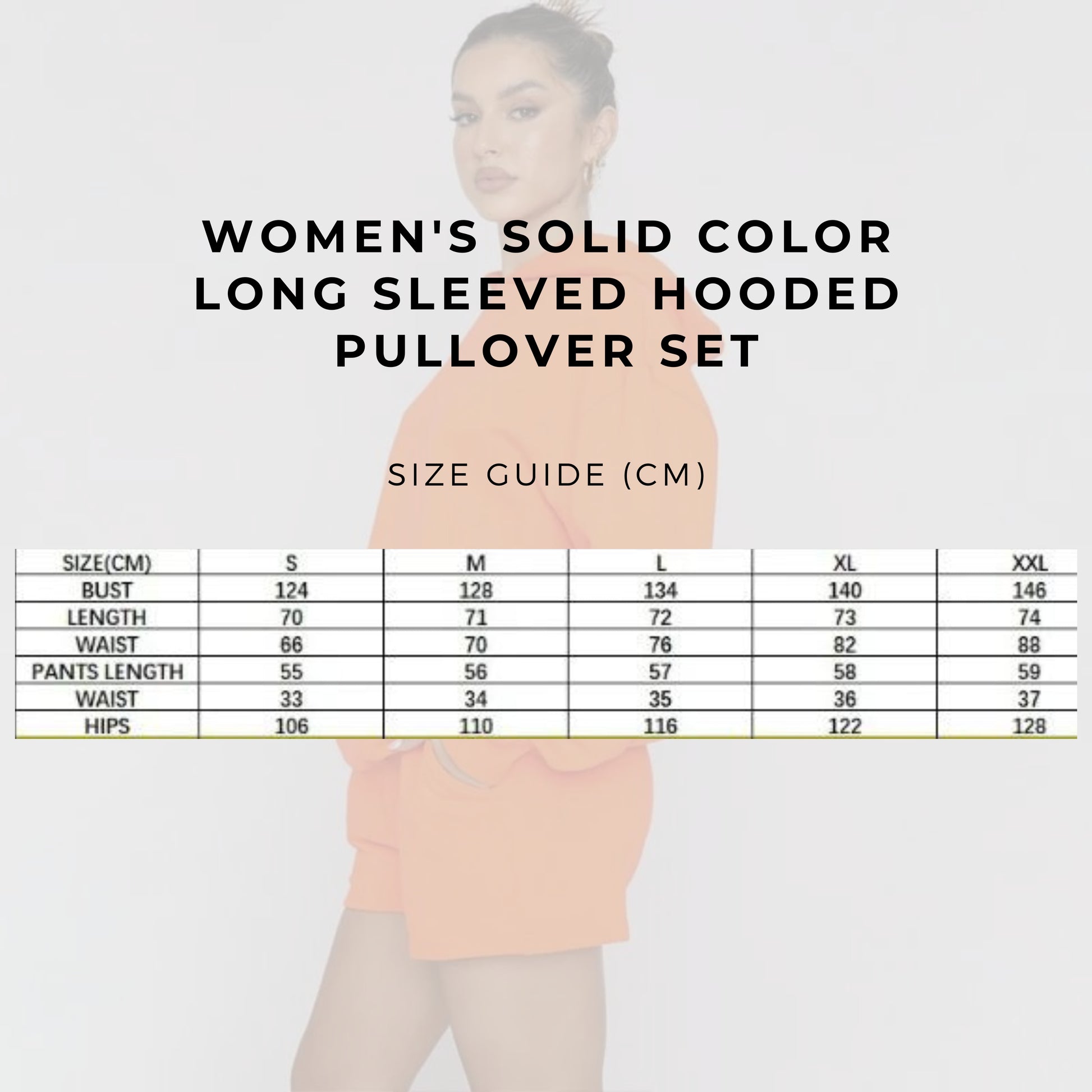 Women's Solid Color Long Sleeved Hooded Pullover Set - ChoreGirl