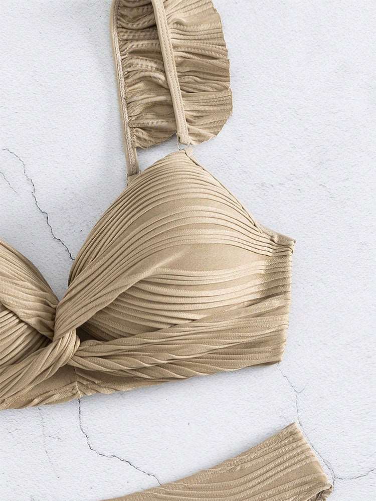 Women's Solid Color Two-piece Bikini Swimsuit - ChoreGirl