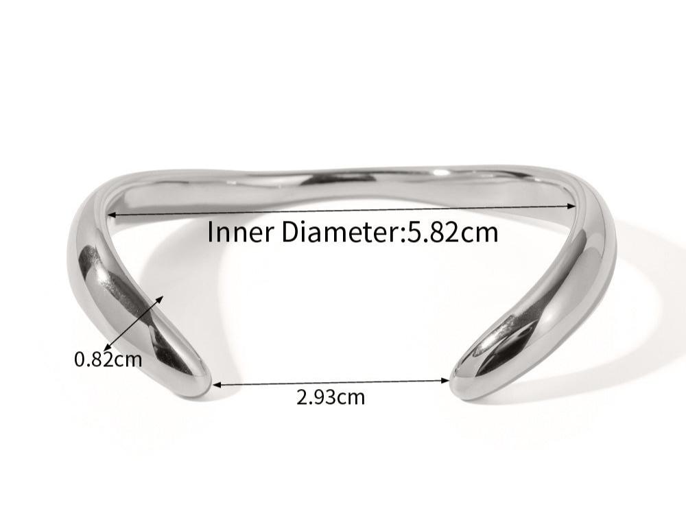 Women's Stainless Steel Irregular Shape Smooth Bracelet - ChoreGirl