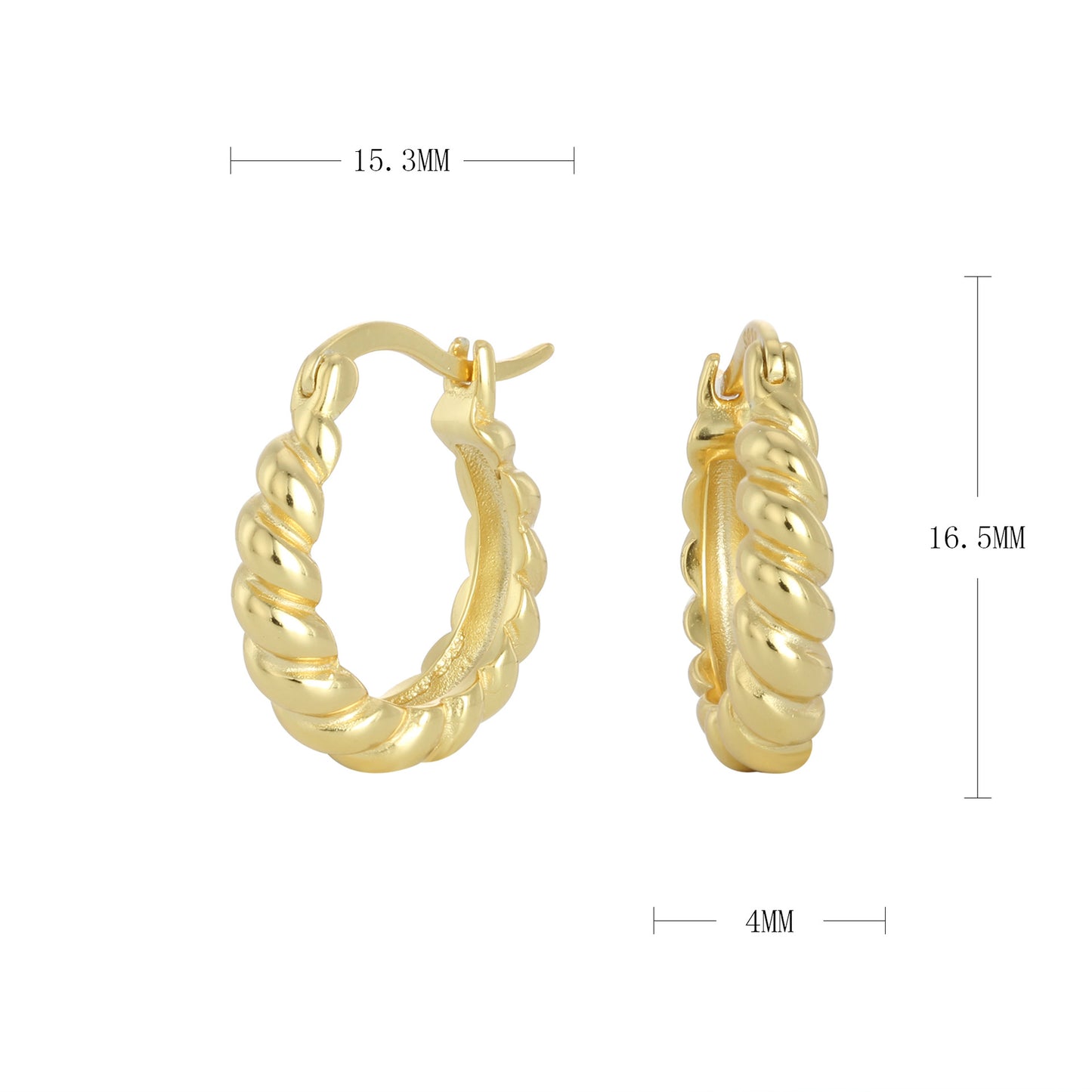 Women's Sterling Silver Twist Earrings - ChoreGirl