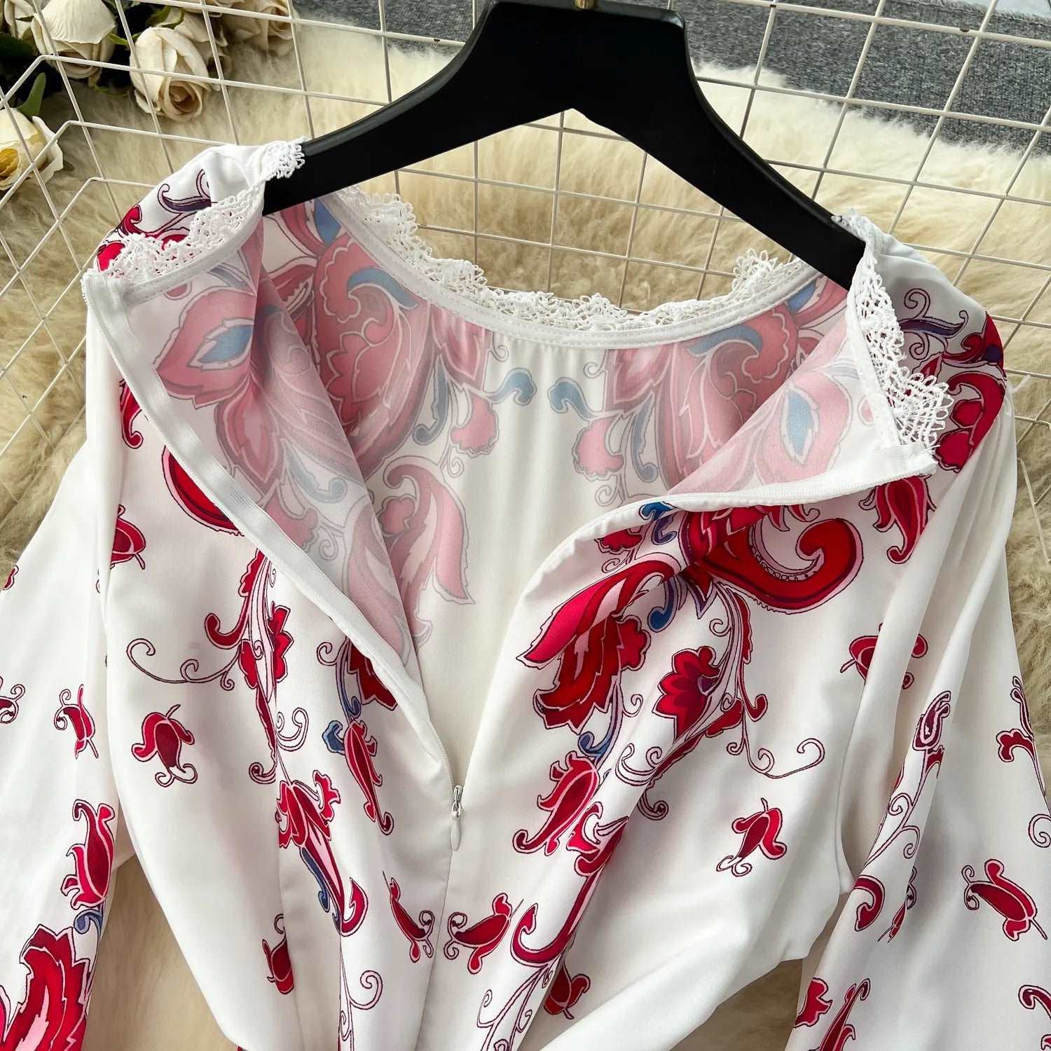 Women's Sweet Vintage Court Style Lace Dress - ChoreGirl