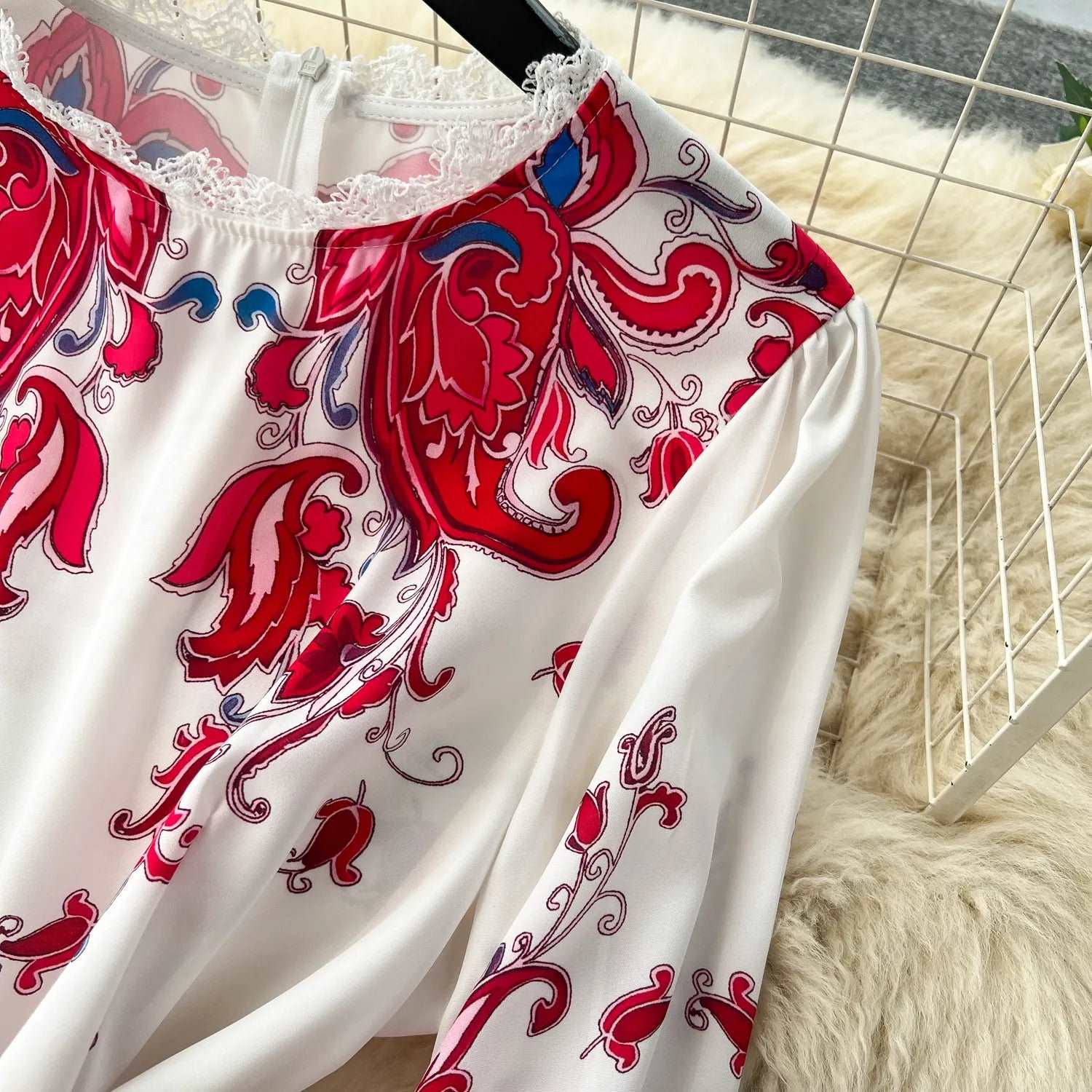 Women's Sweet Vintage Court Style Lace Dress - ChoreGirl