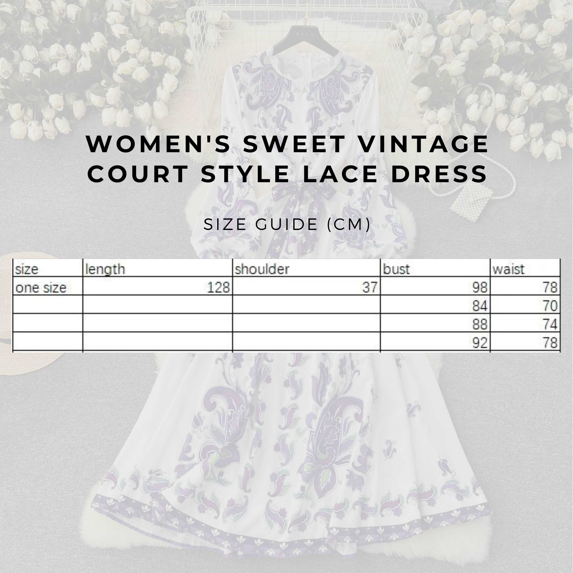 Women's Sweet Vintage Court Style Lace Dress - ChoreGirl