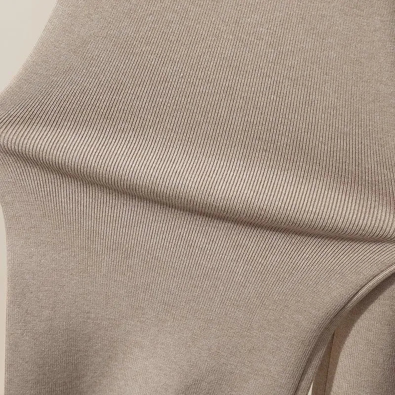 Women's Thick Turtleneck Sweater, Wide Leg Pants and Long Cardigan Outfit Set Pieces - ChoreGirl