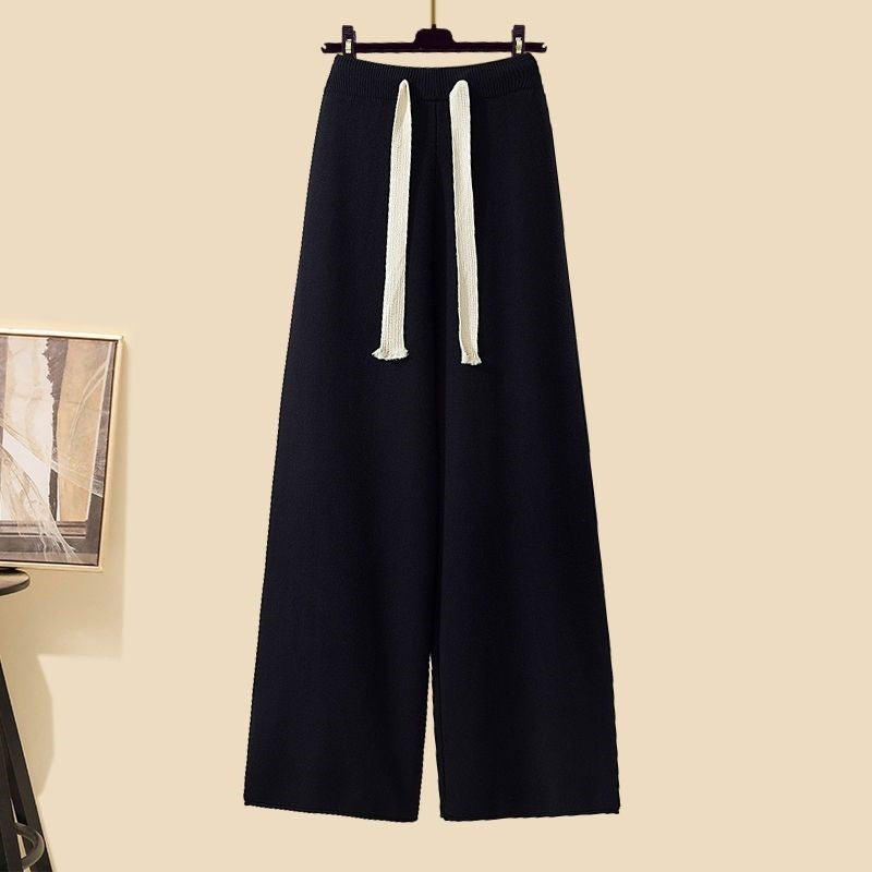 Women's Thick Turtleneck Sweater, Wide Leg Pants and Long Cardigan Outfit Set Pieces - ChoreGirl