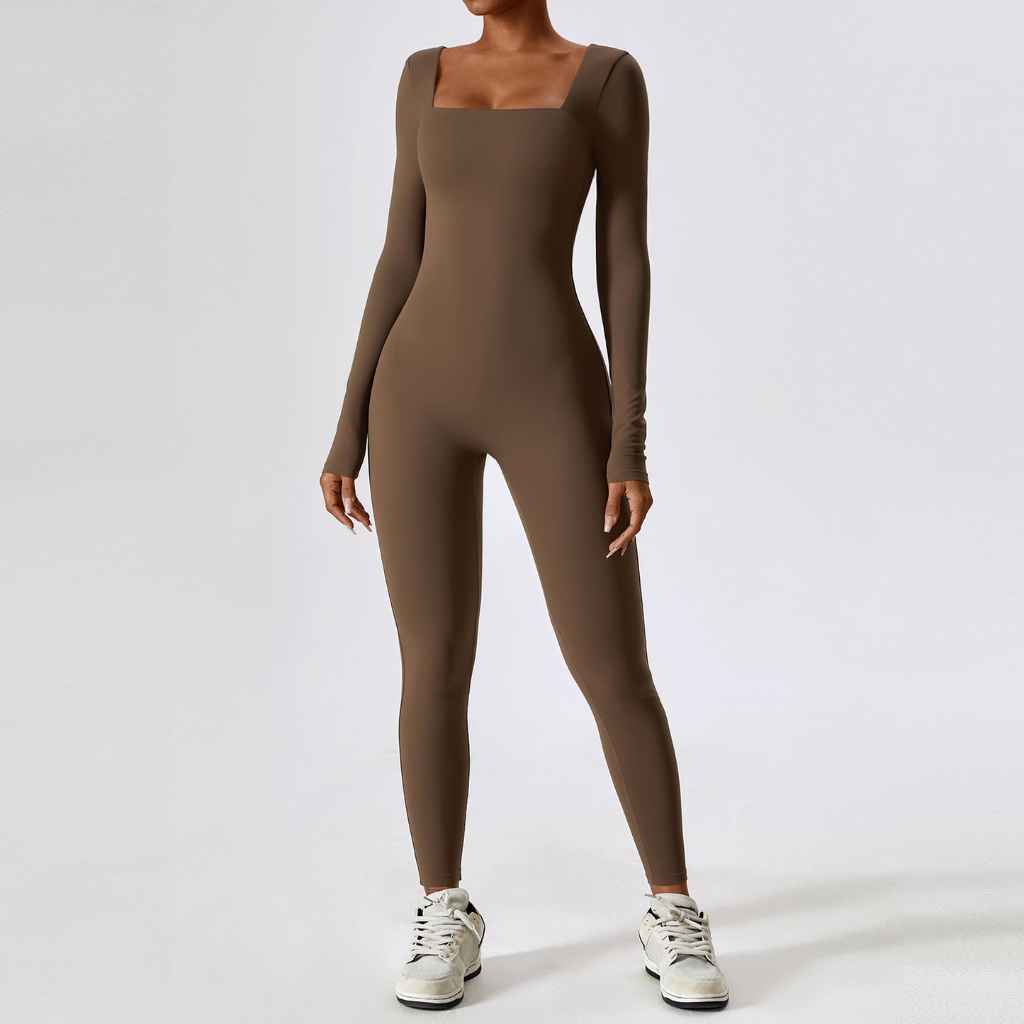 Women's Tight Long Sleeve Yoga Fitness Bodysuit - ChoreGirl