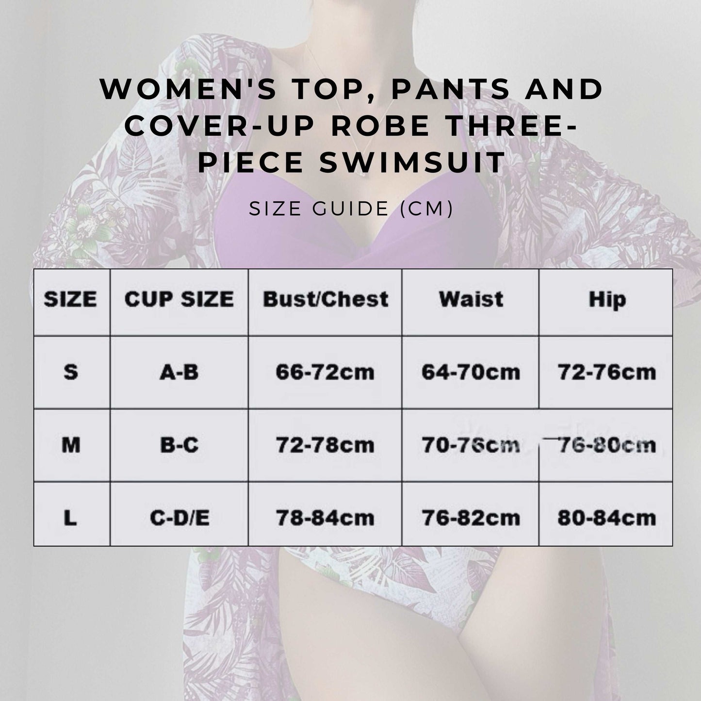 Women's Top, Pants and Cover-up Robe Three-piece Swimsuit - ChoreGirl