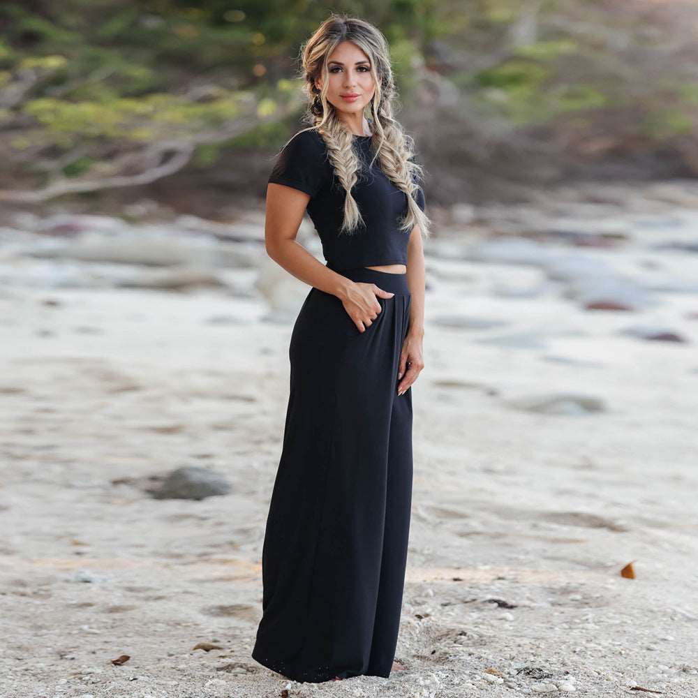 Women's Top and Pants Two-piece Outfit Set - ChoreGirl