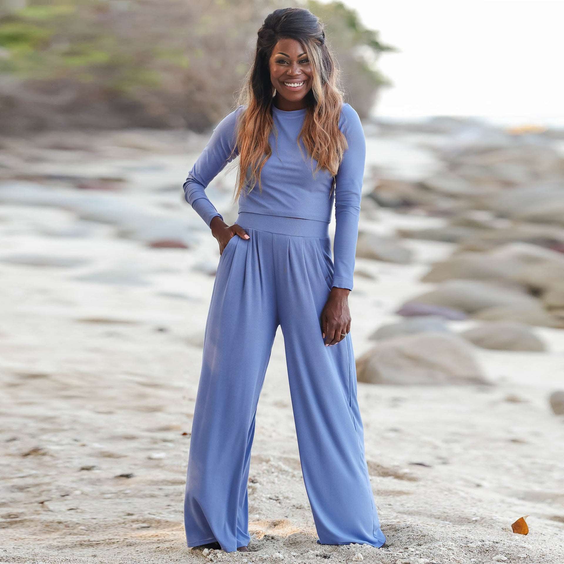 Women's Top and Pants Two-piece Outfit Set - ChoreGirl