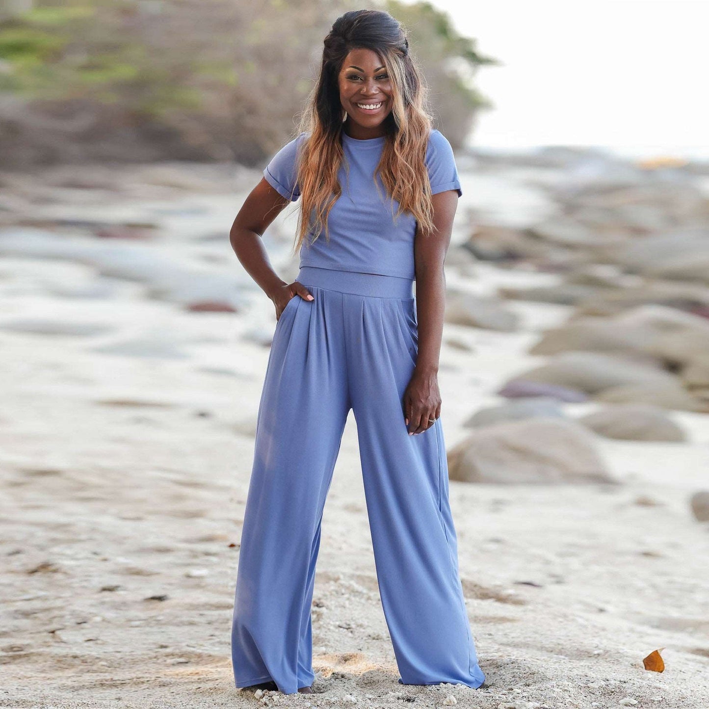 Women's Top and Pants Two-piece Outfit Set - ChoreGirl