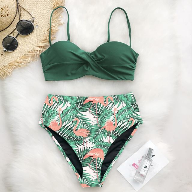 Women's Two-piece Floral Print Swimsuit - ChoreGirl