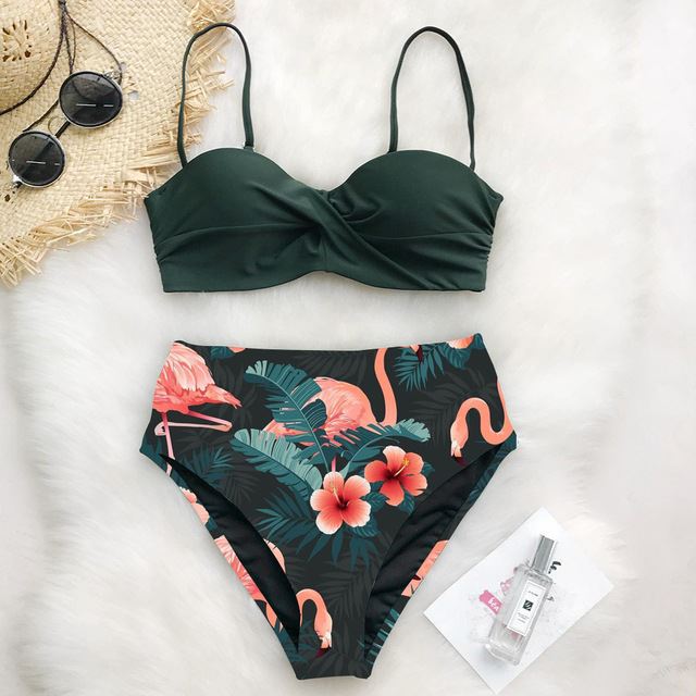 Women's Two-piece Floral Print Swimsuit - ChoreGirl