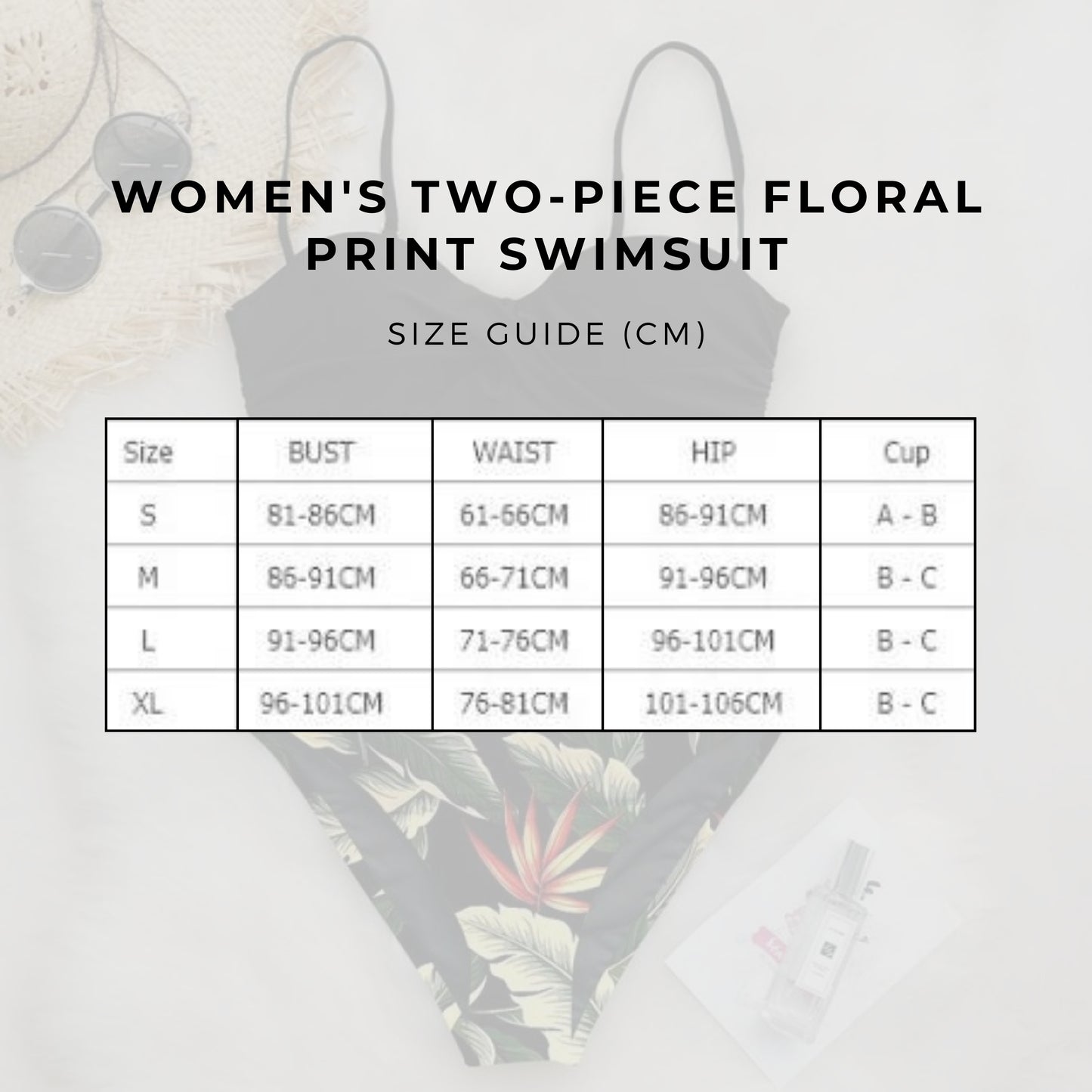 Women's Two-piece Floral Print Swimsuit - ChoreGirl