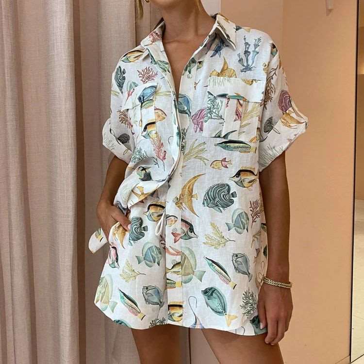 Women's Vacation Style Casual Loungewear Set - ChoreGirl