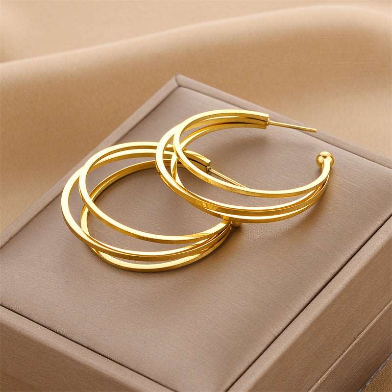 Women's Various Styles Titanium Steel Earrings - ChoreGirl