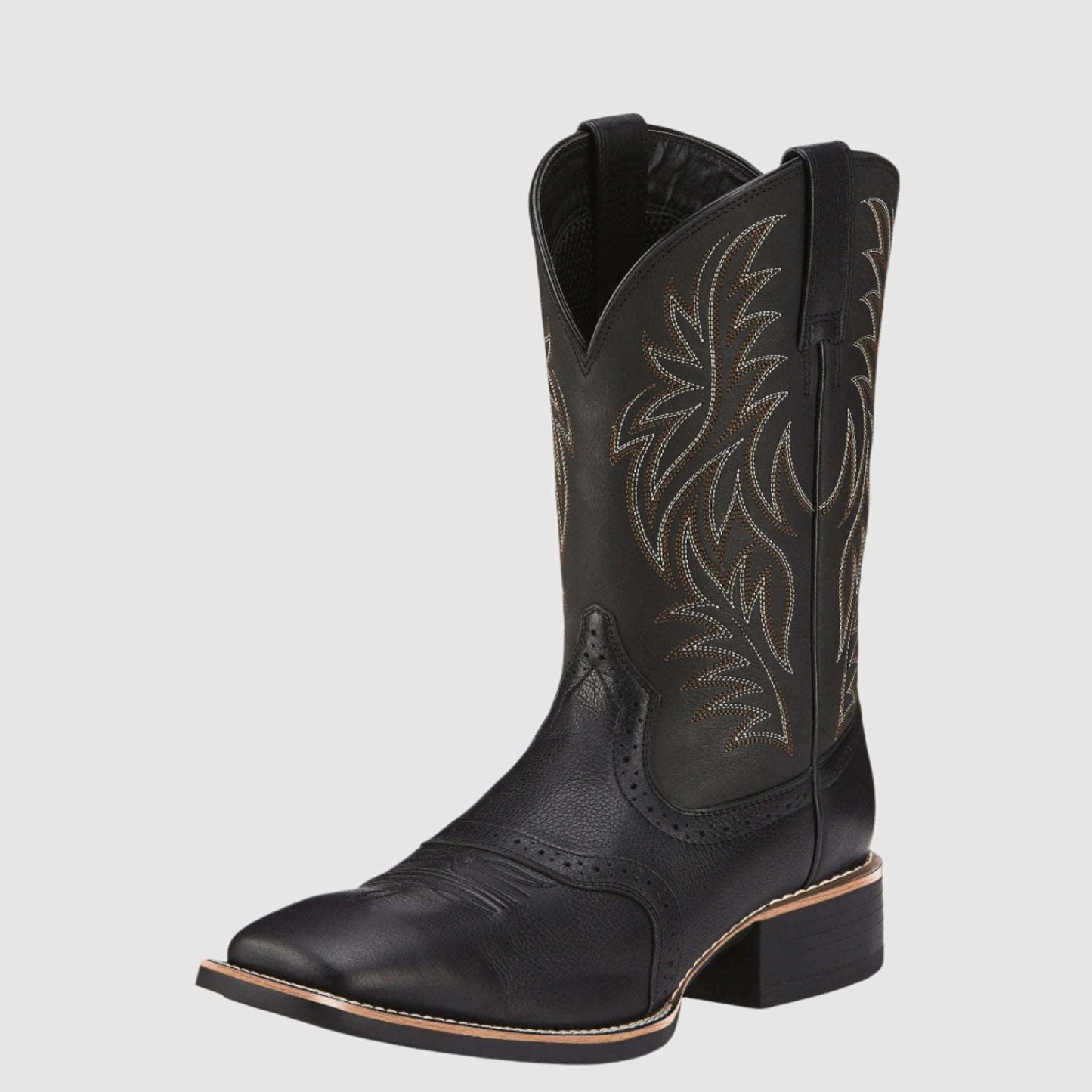 Women's Vintage Embroidered Stitching Wide Head Western Cowboy Boots - ChoreGirl