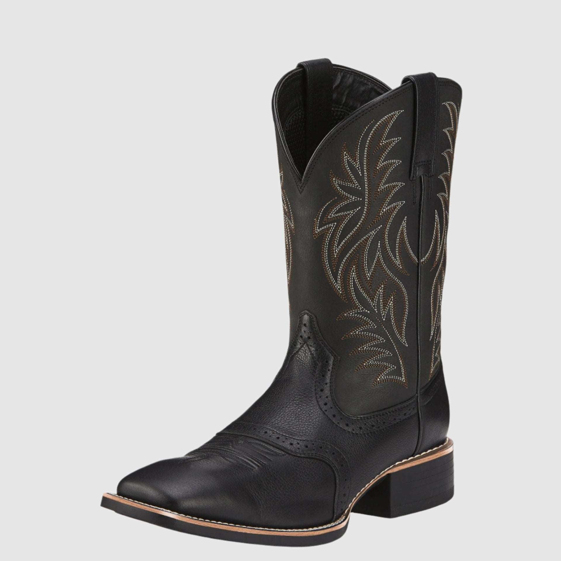 Women's Vintage Embroidered Stitching Wide Head Western Cowboy Boots - ChoreGirl