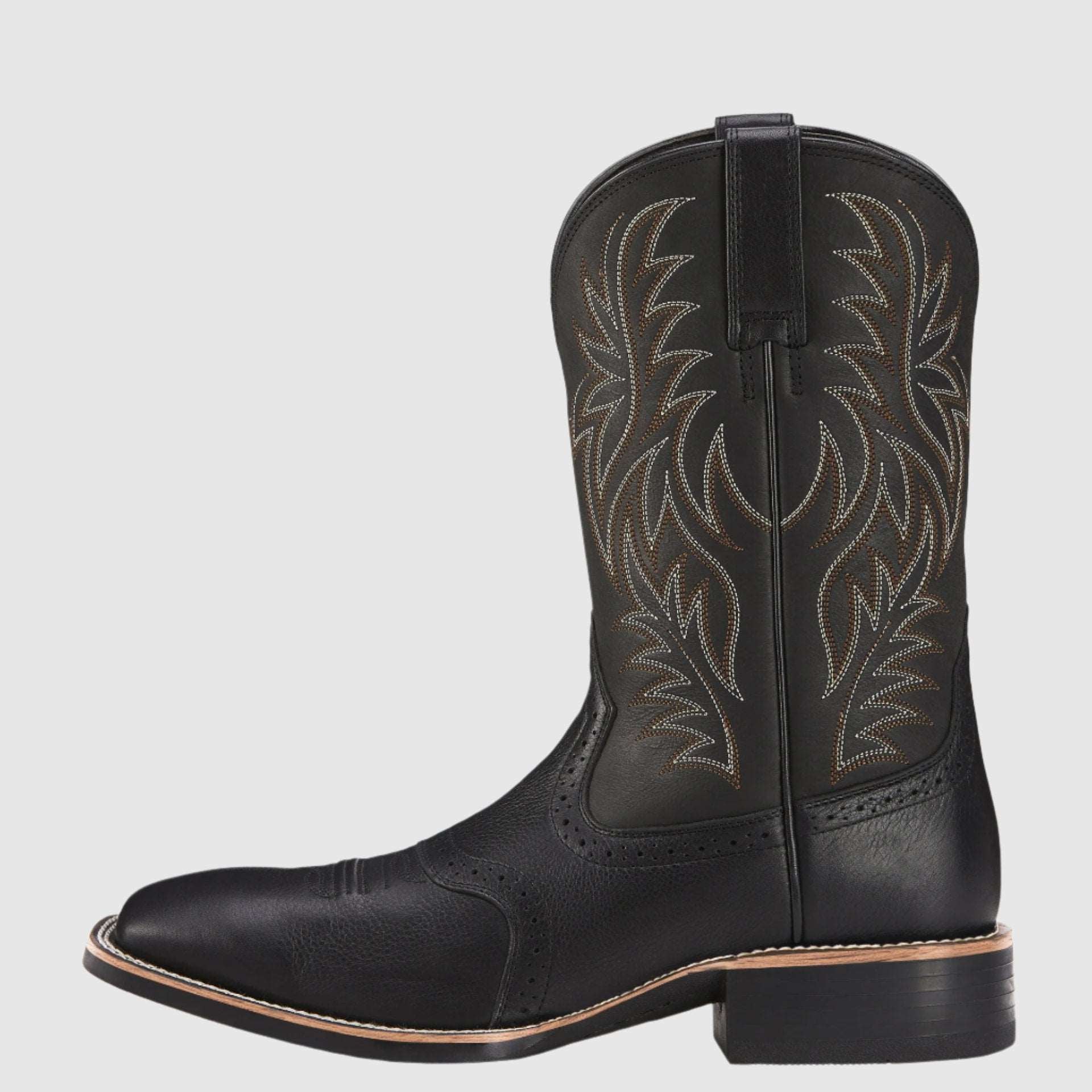 Women's Vintage Embroidered Stitching Wide Head Western Cowboy Boots - ChoreGirl