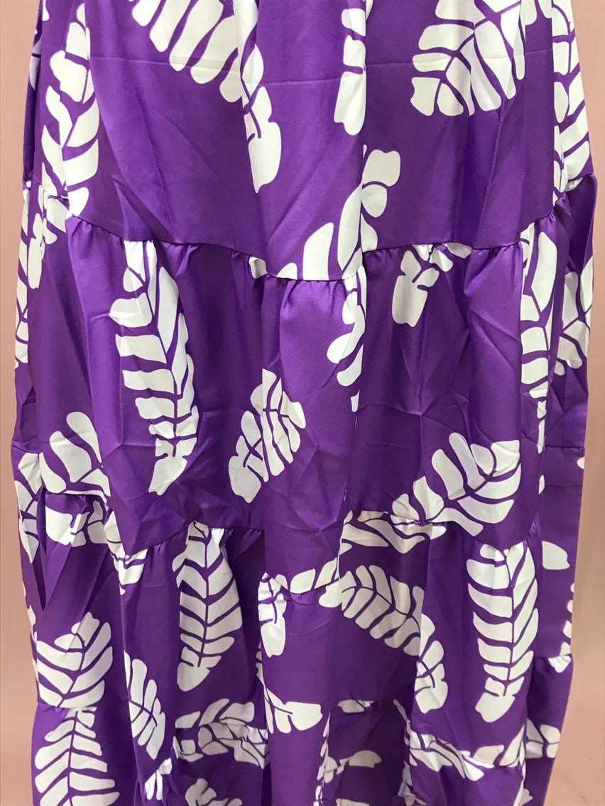 Women's Violet Sleeveless Waist Slimming Dress - ChoreGirl