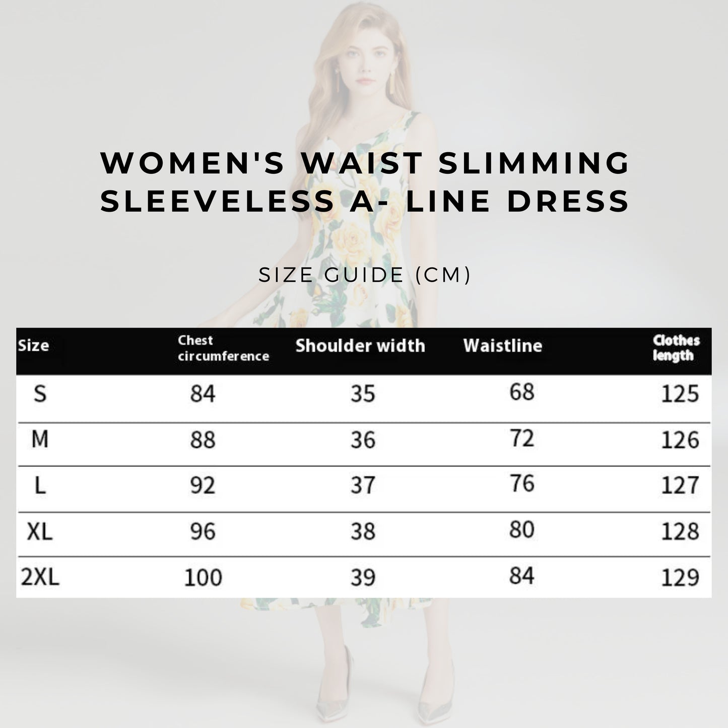 Women's Waist Slimming Sleeveless A- Line Dress - ChoreGirl
