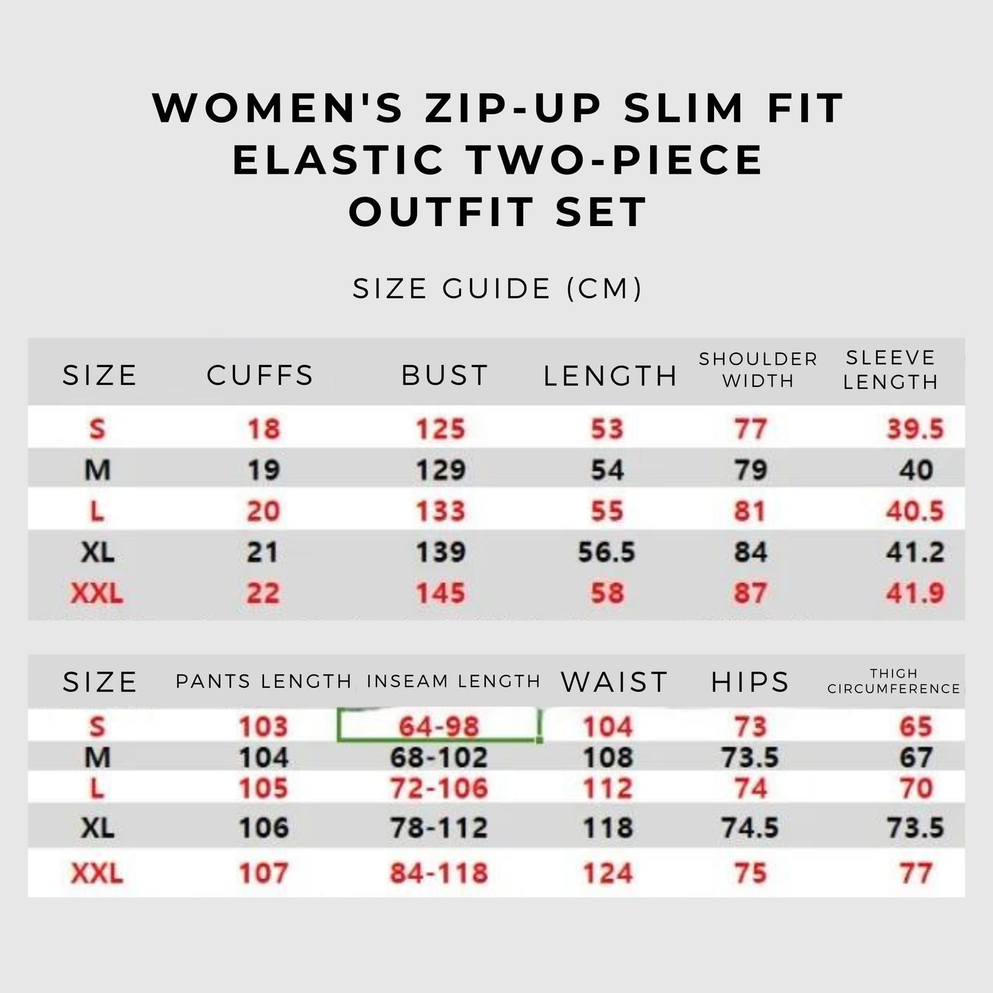 Women's Zip-up Slim Fit Elastic Two-piece Outfit Set - ChoreGirl