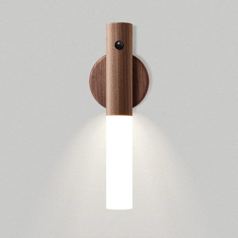 Wood LED Light USB Magnetic Wireless Night Light - ChoreGirl