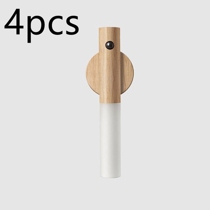 Wood LED Light USB Magnetic Wireless Night Light - ChoreGirl