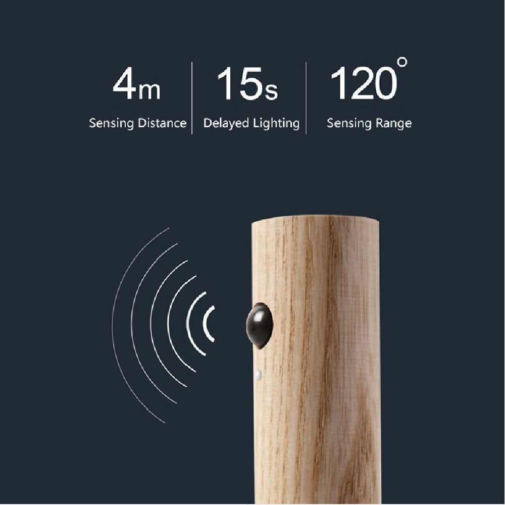 Wood LED Light USB Magnetic Wireless Night Light - ChoreGirl