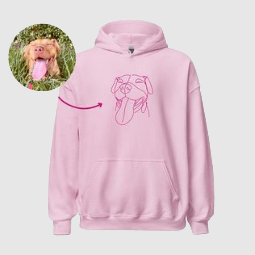 Unisex Custom Photo Embroidered Hoodie With Long Sleeves And Loose Fit | PERSONALIZED - ChoreGirl