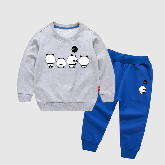 Kids Custom Design Long-sleeved Sweatshirt and Sweatpants Two piece Outfit Set | PERSONALIZED - ChoreGirl