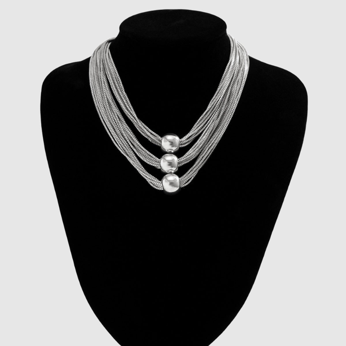 Women's Exaggerated Bold Metal Ball Pendant Necklace - ChoreGirl