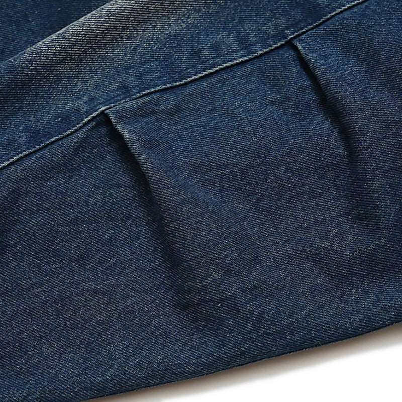 Men's Hooded Zip-up Denim Jacket - ChoreGirl