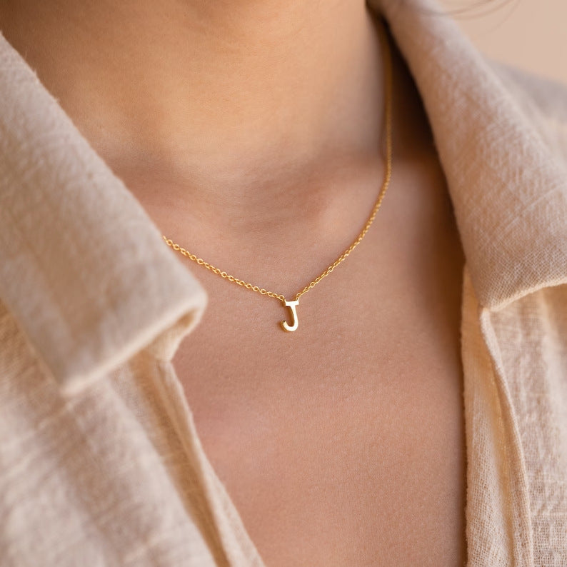 Simple and Elegant Stainless Steel Letter Necklace - ChoreGirl