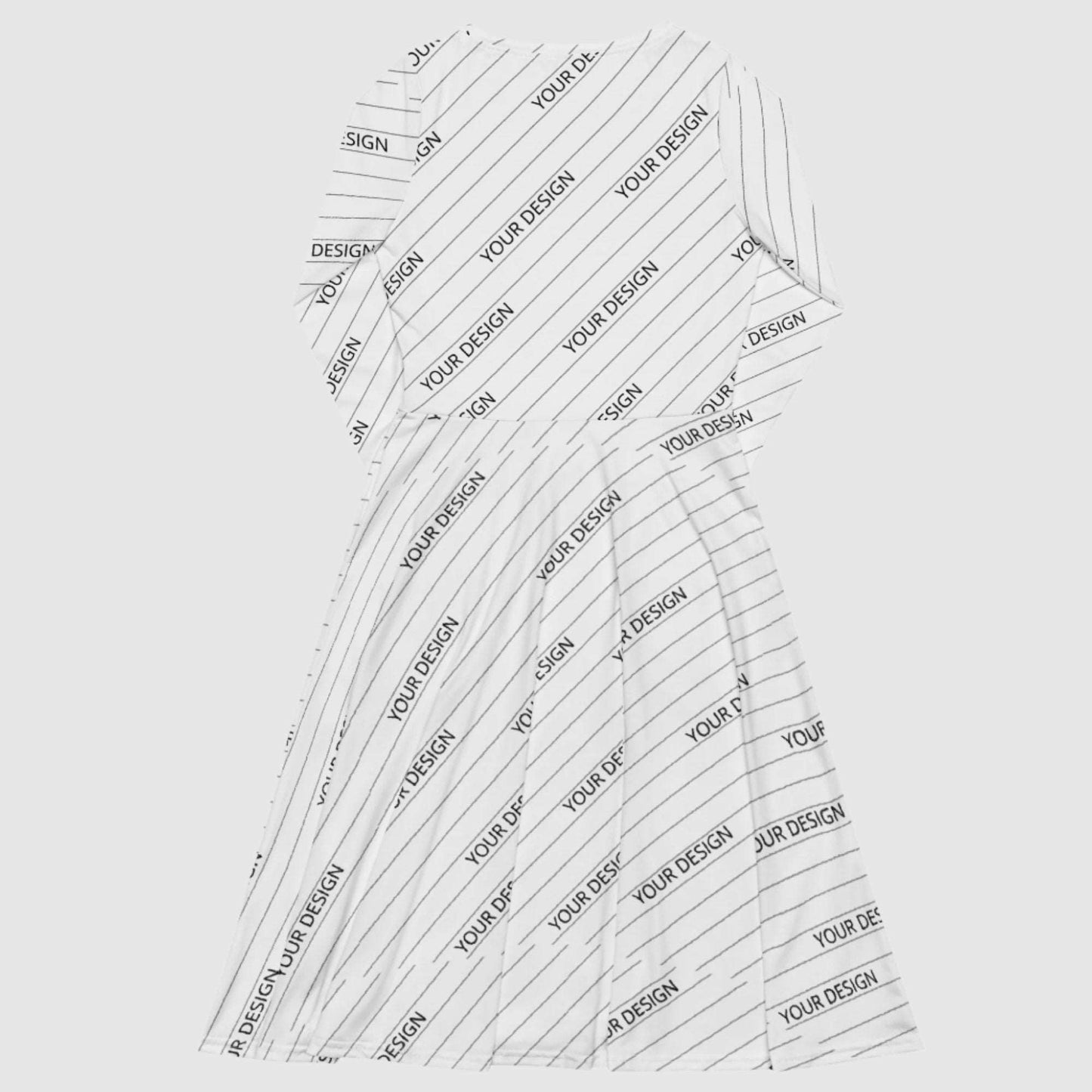 Custom Women's Long Sleeve Midi Dress | All Over Print | PERSONALIZED - ChoreGirl