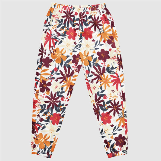 Custom Women's Flower Garden Pattern Track Pants | PERSONALIZED - ChoreGirl