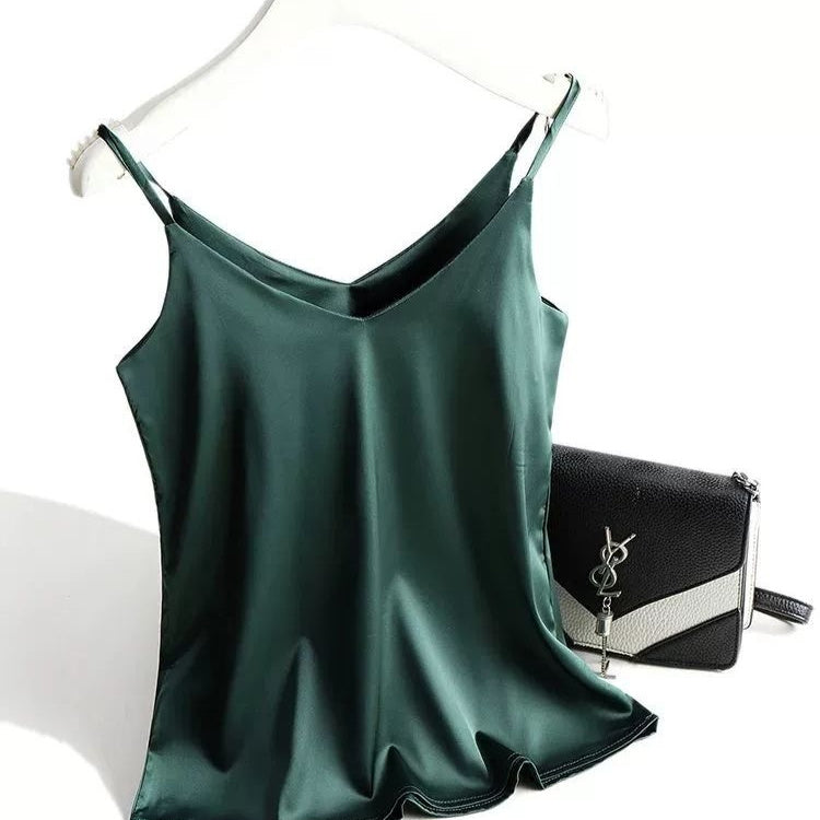 Women's Italian Camisole Spaghetti Strap V-neck Top - ChoreGirl
