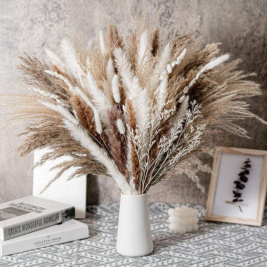 Bouquet of Small Dried Reed Flowers, 80 pieces - ChoreGirl