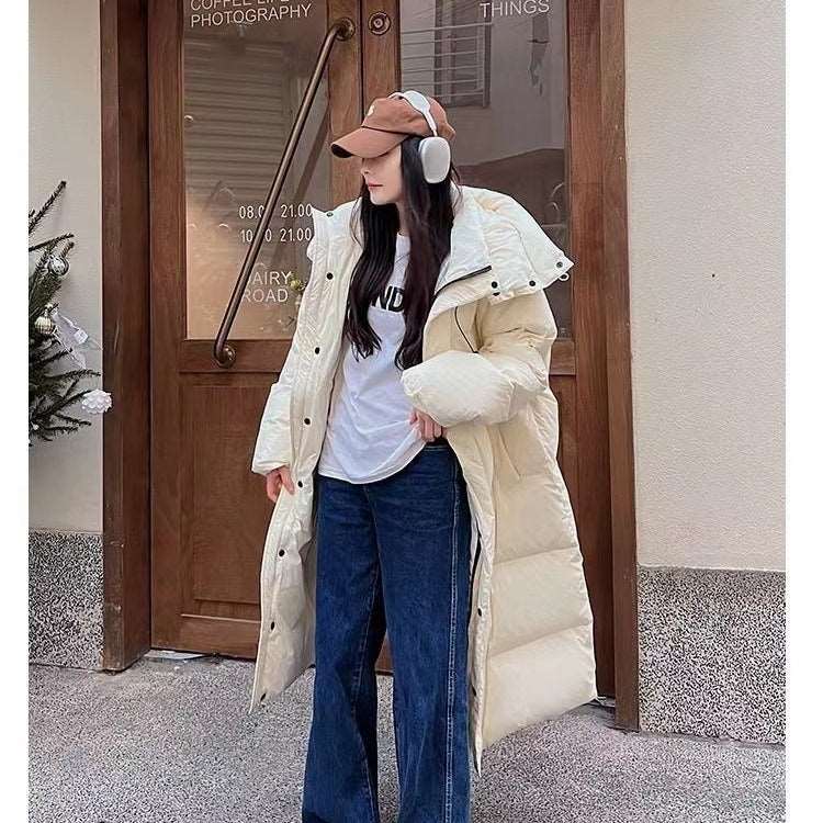 Women's Long Loose Over-knee Cotton-padded Coat - ChoreGirl