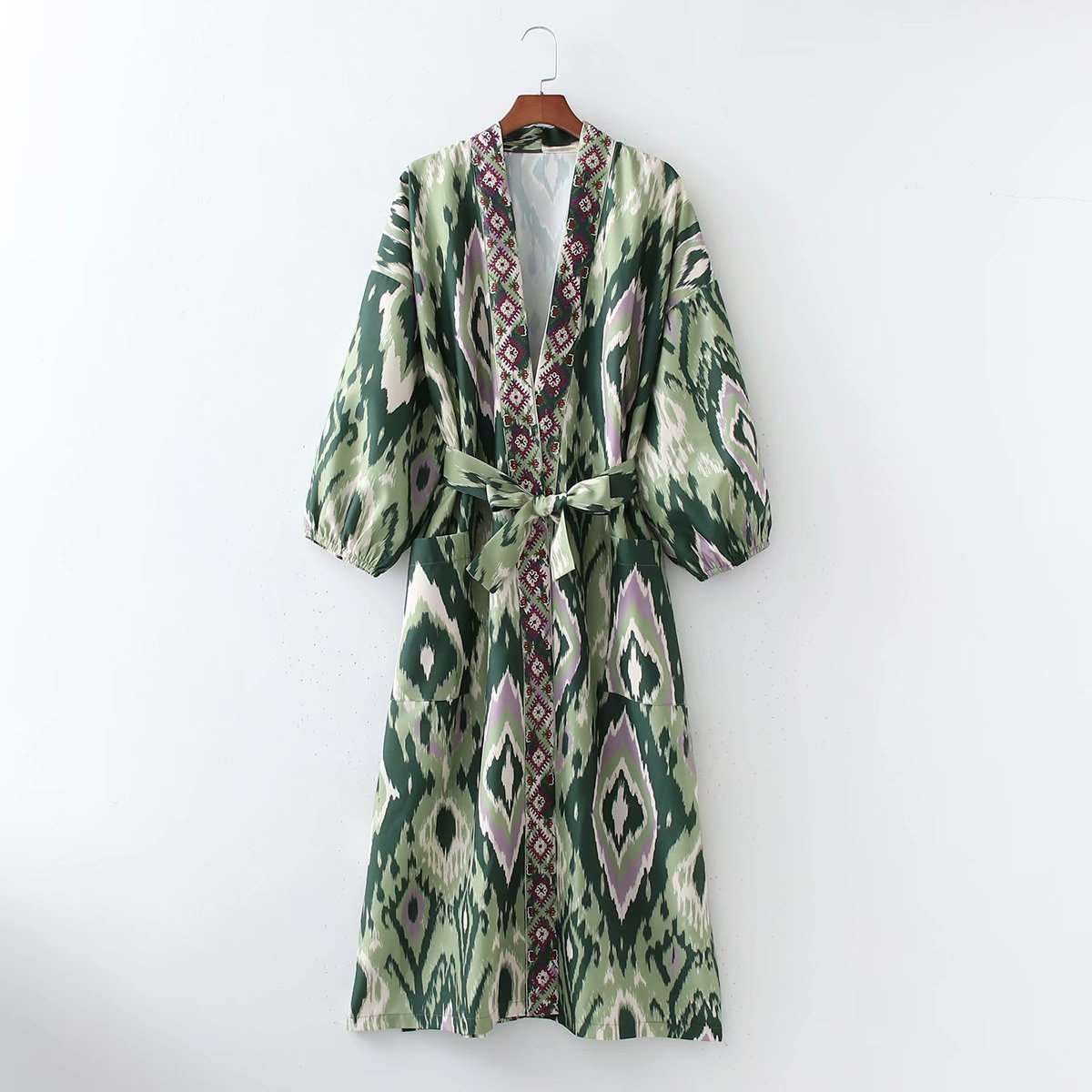Women's Long Bubble Sleeve Loose Thin Over-Coat Dress - ChoreGirl