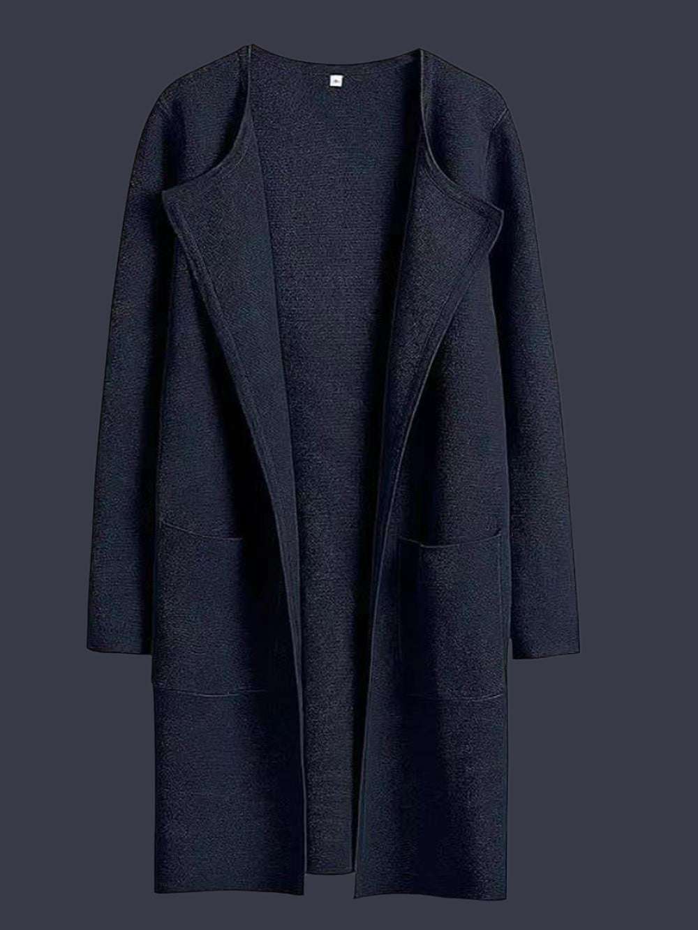 Dark blue coat on a white background